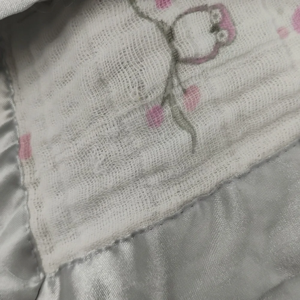 Aden Anais Elephant Owl Lovey Security Blanket Gray Satin Edges‎ SEE DESCRIPTION